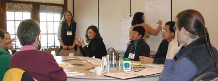 Workshop participants discuss the role of biocomplexity in the earth science curriculum
