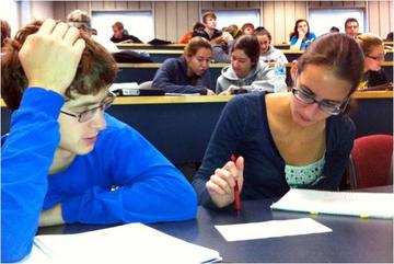 Students working together