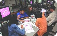 photo of students engaged in active learning
