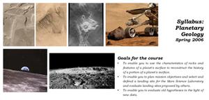 Syllabus for planetary geology course