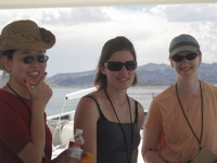 Workshop participants on the boat on Lake Mead