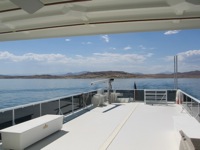 Deck of boat on Lake Mead