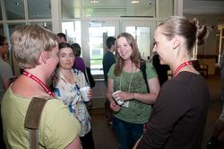 Participants talking during break at Career Prep 2011 workshop