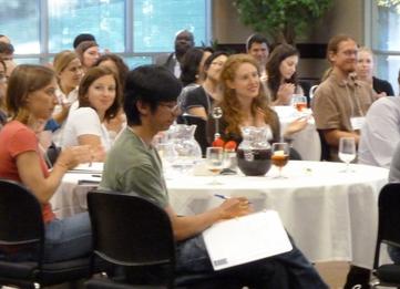 Participants listening at the 2012 Preparing for an Academic Career workshop