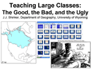Title slide from the talk "Teaching Large Classes"