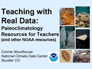 Title slide from the presentation "Teaching with Real Data"