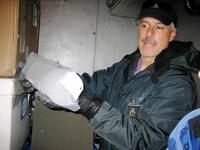 Todd Sowers with ice core
