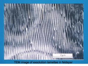 TEM image of exsolution
