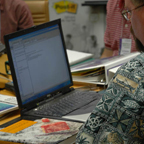 course design workshop 05 participant with computer