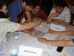 Early Career workshop participants work on Randy