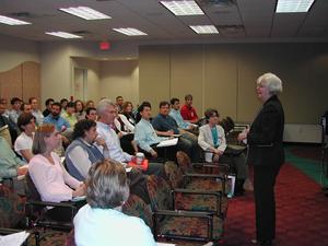 Dr. Marge C. welcomes 2006 Early Career workshop participants to NSF