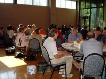 Early Career workshop participants during the session on working with research students