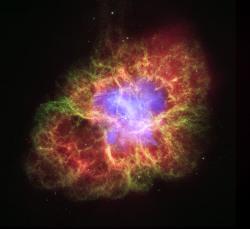 Hubble space telescope image of the Crab Nebula