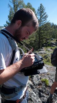 Student using GeoPad