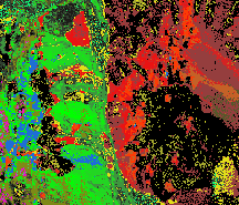 Spectroscopic view of Cuprite Nevada. Image courtesy USGS.