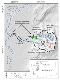 Figure 2. Map of Swift Creek landslide