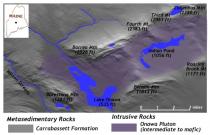 Geomophology of the Onawa Pluton