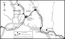 Figure 3.  Paleo-drainage of the Twin Cities area.