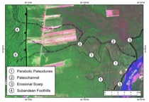 The piedmont in eastern Bolivia from space