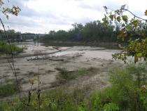 Sediment source below the dam