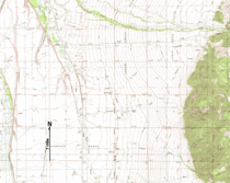 Topographic map of the Cameron Bench