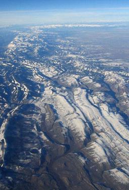 Aerial view of the ID/WY thrust belt