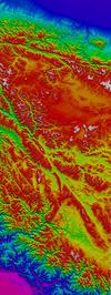 Shaded relief Himalayas