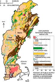 Arsenic in groundwater around New Hampshire