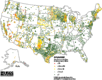 Map of Arsenic in ground water