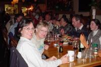 Workshoppers enjoy their farewell feast at John Bozeman