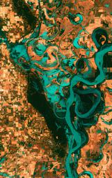 USGS EROS Mississippi Landsat 7 image