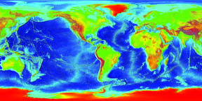 Global topography, small version