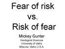Title slide from Mickey Gunter's talk