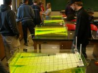 Photo of tank used to simulate a density flow