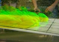 Photo of a simulated density current in a tank