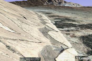 Khvorgu, Iran area for strike and dip, oblique 1