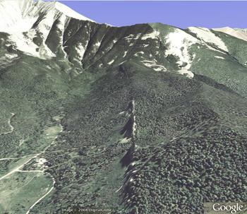 Spanish Peaks, CO, dike 2 oblique 1