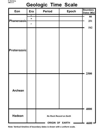 Figure 2 Constant Time Geologic Time Scale