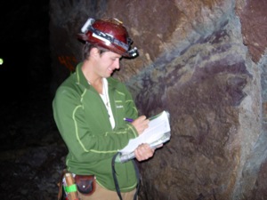 Photo of an FLC undergraduate student in Field Geology