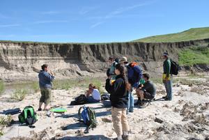  Group drawing with outcrop