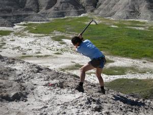 Rebecca Moshman in the Badlands