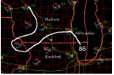 Drawing temperature contours
