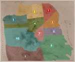 A map of San Francisco, divided into 10 regions