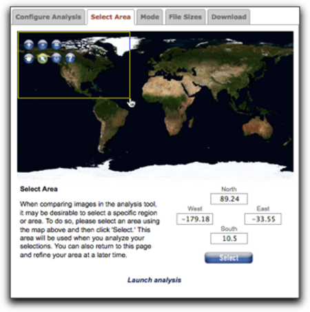 select area in configure analysis