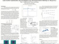 Laser System Optimization and Investigation into Photodissociative Pathways of Mn2(CO)10 Part 1: Experimental Theory and Setup