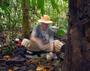 Alex Barron at work in the rainforest, Panama