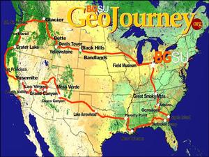Map of field trip route for BGSU