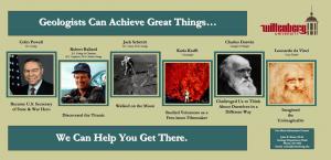 Wittenberg University recruitment poster, famous geologists