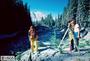 USGS hydrologists measuring the cross section at Upper Pine Creek.