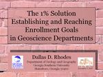 Screen cap from front page of Rhodes presentation from departments session at AGU 05